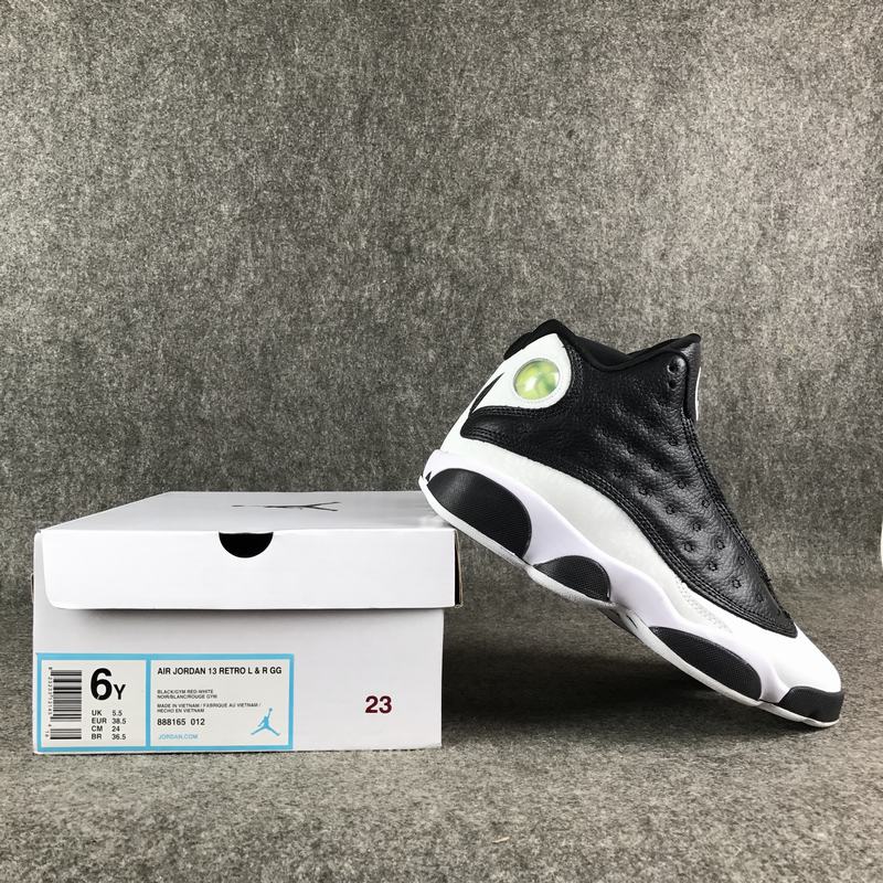 Air Jordan 13 GS Love & Respect Black White Shoes